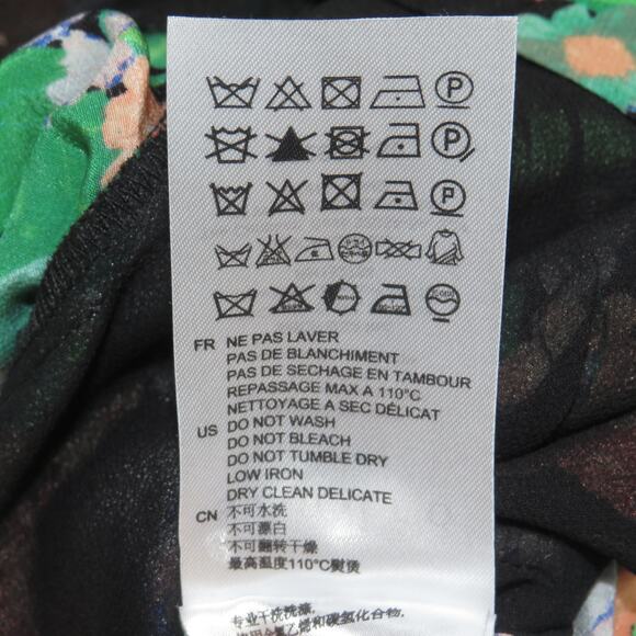 Sandro Green Floral Print V-Neck Eudelin Silk Romper - Picture 13 of 13